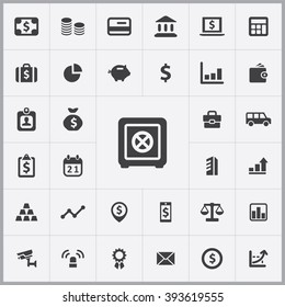 Simple Bank Icons Set. Universal Bank Icons To Use For Web And Mobile UI, Set Of Basic UI Bank Elements 