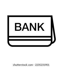 Simple bankbook icon. Passbook. Vector.