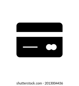 Simple crédito bancario o tarjeta de débito, icono negro de línea delgada. Concepto de transacciones bancarias. Símbolo plano y moderno para: ilustración, contorno, logotipo, aplicación móvil, web de diseño, ui, ux. EPS vectorial 10