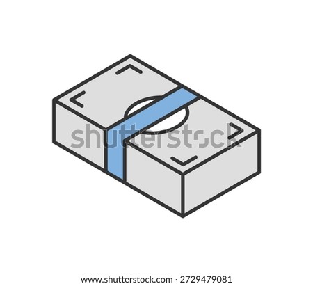 Simple banknote icon illustration vector
