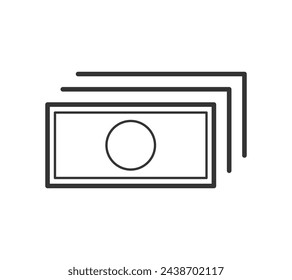 Simple banknote icon vector illustration
