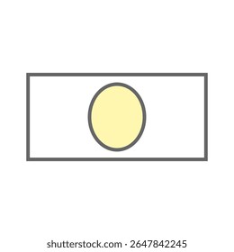 Simple banknote illustration with yellow circle