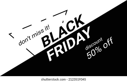 Simple banner Black Friday sale banner social media