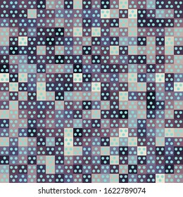 Simple banner of decorative patterns colored geometric composition flat style