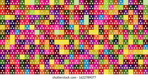 Simple banner of decorative patterns colored geometric composition flat style