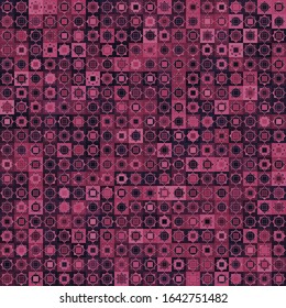Simple banner of decorative patterns colored geometric composition flat style