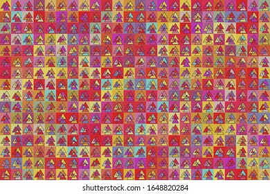 Simple banner of decorative patterns colored geometric composition flat style