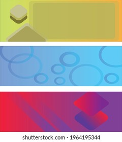 simple banner with deferent color editable background