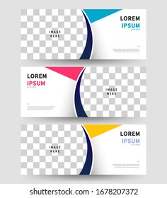diseño simple de banner para personal o empresa-amarillo-rojo-azul