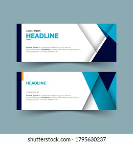 simple banner design set, for social media, fanpage cover