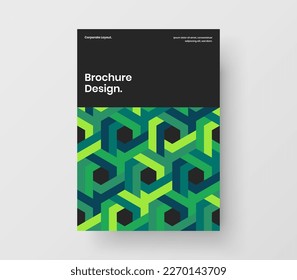 Simple banner design vector layout. Amazing mosaic tiles cover concept.