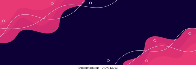 simple banner design with wave shape