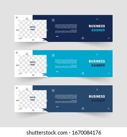 simple banner with memphis shape-blue-darkblue-bluesky