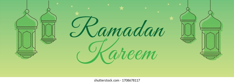 Simple Banner for Ramadan Kareem 