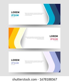 simple banner set design eps10-colorful-minimal