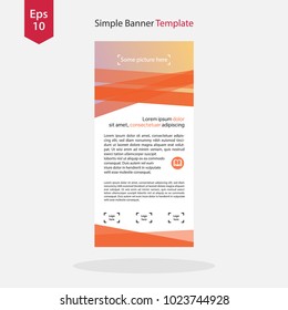 Simple Banner Template. Vector Illustration
