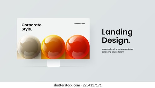 Simple banner vector design illustration. Original desktop mockup website screen concept.