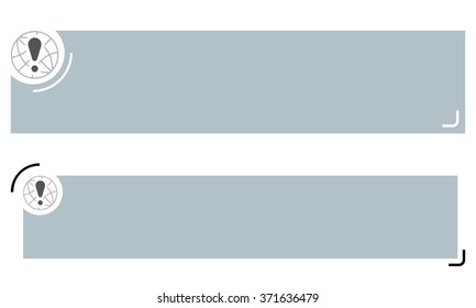 Simple banners for your text and exclamation mark