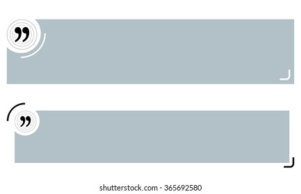 Simple banners for your text and quotation mark