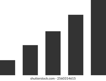 Simple bar chart illustrating steady growth and increasing profits, perfect for enhancing business presentations and financial reports with clear visual data representation