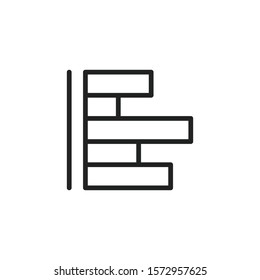 Simple bar chart line icon. Stroke pictogram. Vector illustration isolated on a white background. Premium quality symbol. Vector sign for mobile app and web sites.