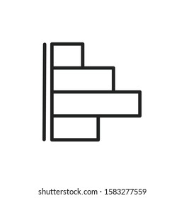 Simple bar chart line icon. Stroke pictogram. Vector illustration isolated on a white background. Premium quality symbol. Vector sign for mobile app and web sites.