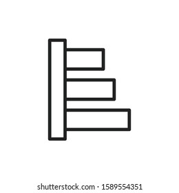 Simple bar chart line icon. Stroke pictogram. Vector illustration isolated on a white background. Premium quality symbol. Vector sign for mobile app and web sites.