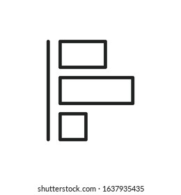 Simple bar chart line icon. Stroke pictogram. Vector illustration isolated on a white background. Premium quality symbol. Vector sign for mobile app and web sites.