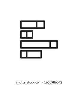 Simple bar chart line icon. Stroke pictogram. Vector illustration isolated on a white background. Premium quality symbol. Vector sign for mobile app and web sites.