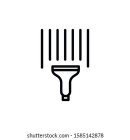 Simple bar code line icon. Stroke pictogram. Vector illustration isolated on a white background. Premium quality symbol. Vector sign for mobile app and web sites.