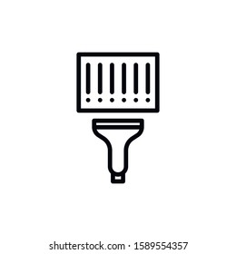 Simple bar code line icon. Stroke pictogram. Vector illustration isolated on a white background. Premium quality symbol. Vector sign for mobile app and web sites.