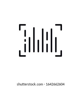 Simple bar code line icon. Stroke pictogram. Vector illustration isolated on a white background. Premium quality symbol. Vector sign for mobile app and web sites.