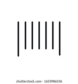 Simple bar code line icon. Stroke pictogram. Vector illustration isolated on a white background. Premium quality symbol. Vector sign for mobile app and web sites.