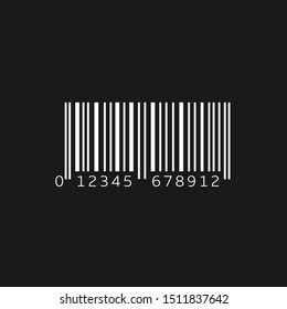 Simple bar code. Striped identification sign, imformation about product