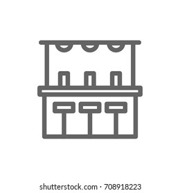 Simple bar counter line icon. Symbol and sign vector illustration design. Editable Stroke. Isolated on white background