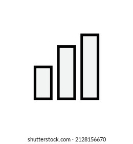 A simple bar graph icon. Editable vectors.