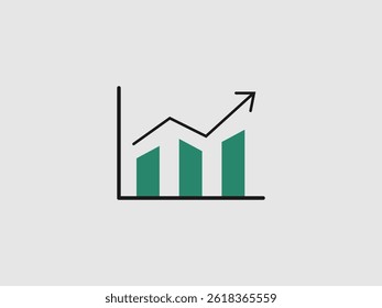 a simple bar graph illustrating an upward trend