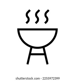 Sencillo icono de parrillada asada. Vector.