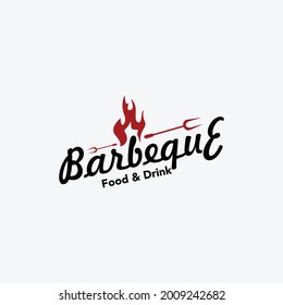 simple barbeque grill logo template