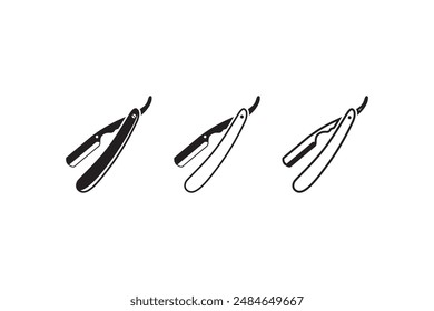 Simple barber razor blade icon vector illustration.