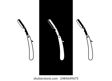 Simple barber razor blade icon vector illustration.
