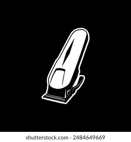 Simple barber trimmer, hair trimmer icon vector illustration.