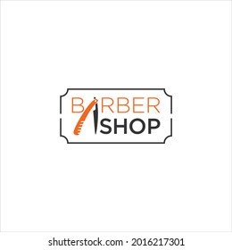 simple barbershop logo design template