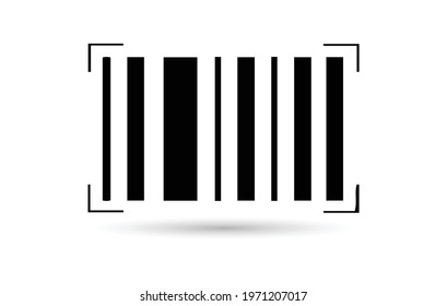 Simple barcode icon design vector