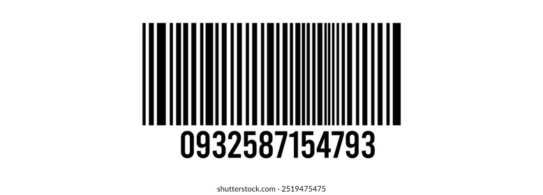  Ícone de código de barras simples, ilustração de vetor arranhado de código de barras, ícone de código de barras para venda, compras etc.