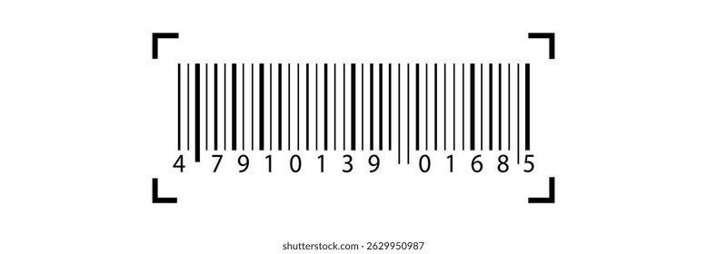 Simple barcode icons in black on isolated white background. Simple fake bar code. Barcode product distribution icon label Collection. vector.