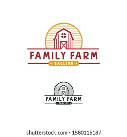 Simple Barn For Farm Logo Design