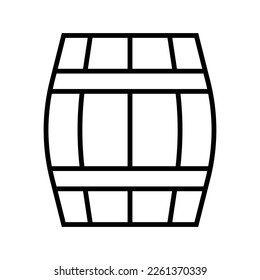 Simple barrel icon. Container. Vector.