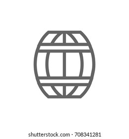 Simple barrel line icon. Symbol and sign vector illustration design. Editable Stroke. Isolated on white background