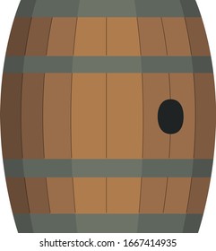 simple barrel vector illustration isolated